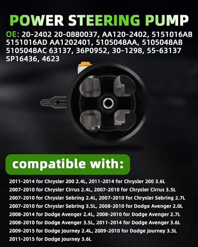 Power Steering Pump Replacement for Chrysler 200, Cirrus, and Sebring - 20-2402